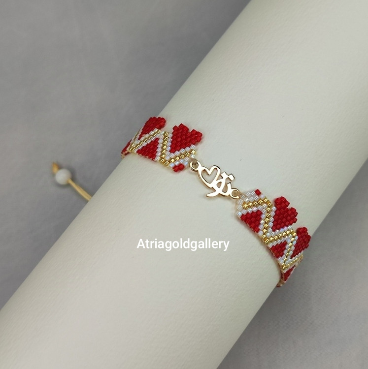 دستبند طلا طرح تو