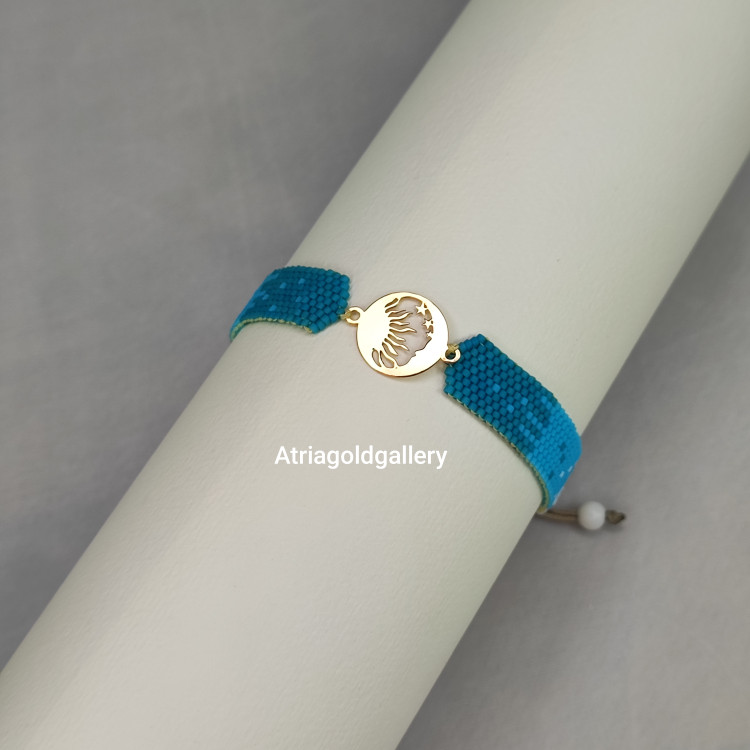 دستبند میوکی طلا طرح خورشید و ستاره