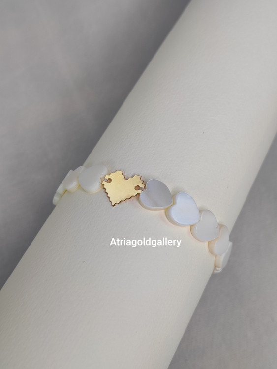 دستبند طلا صدفی