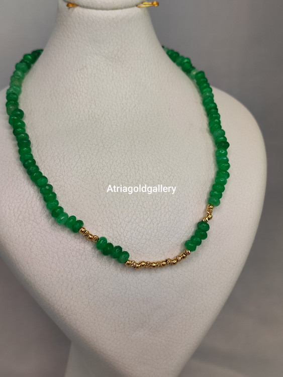 چوکر طلا البرنادو سنگ جید