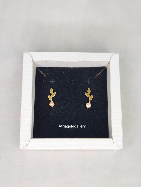 گوشواره طلا میخی مرواریدی